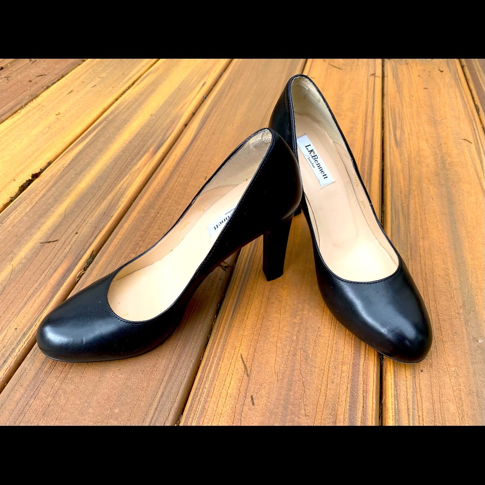 Absolutely BEAUTIFUL L.K.Bennett Black Court Pumps size 37.5 EU/ 7 US